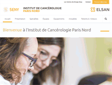Tablet Screenshot of cancerologie-paris-nord.fr